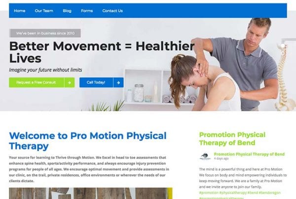 Physical Therapist Website